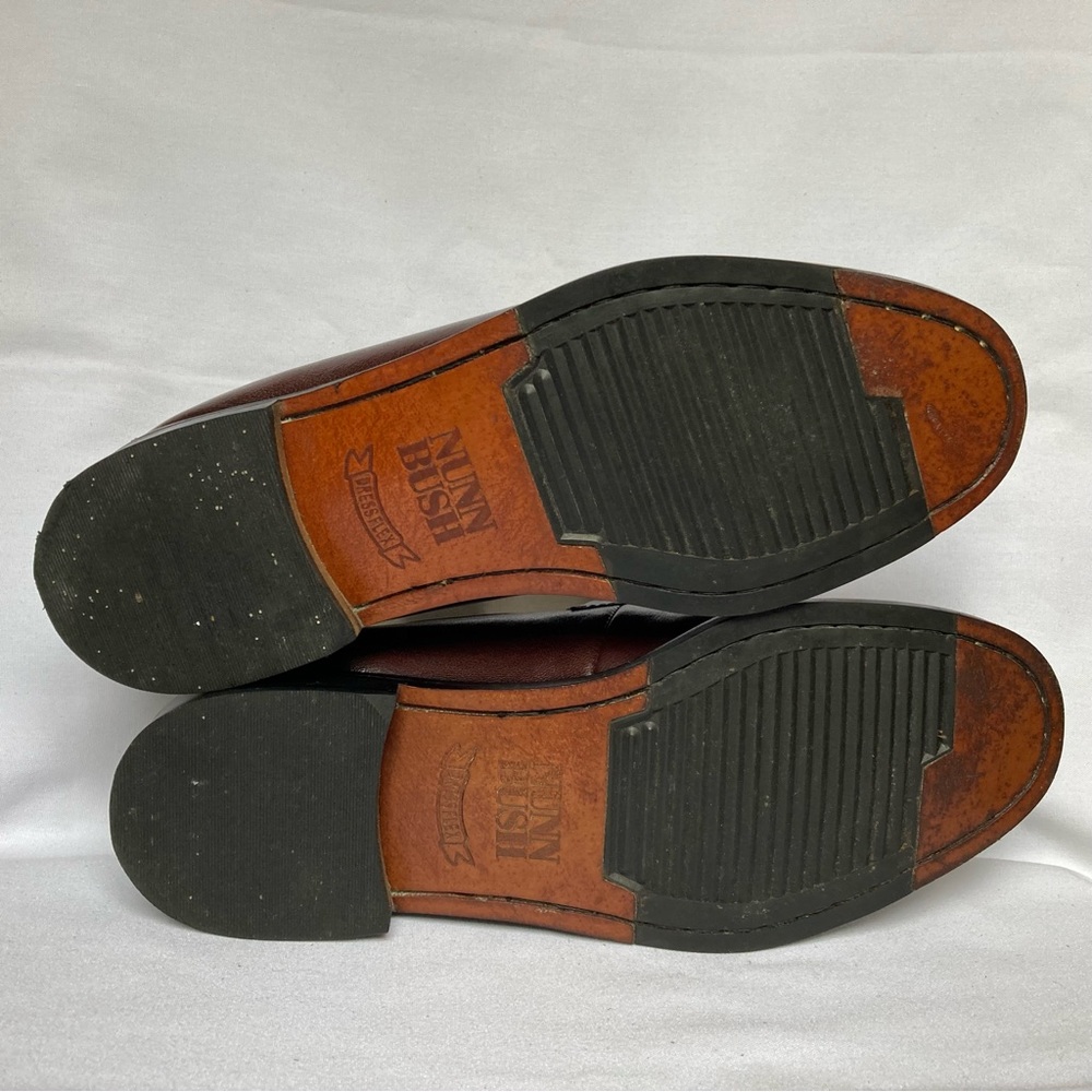 Nunn Bush Dress Flex Tassel Loafers Slip on Brown Leather - Picture 9 of 10